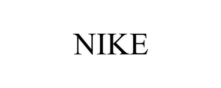 The word Nike spelled out in standard, generic, unstylized letters and no graphics
